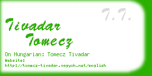 tivadar tomecz business card